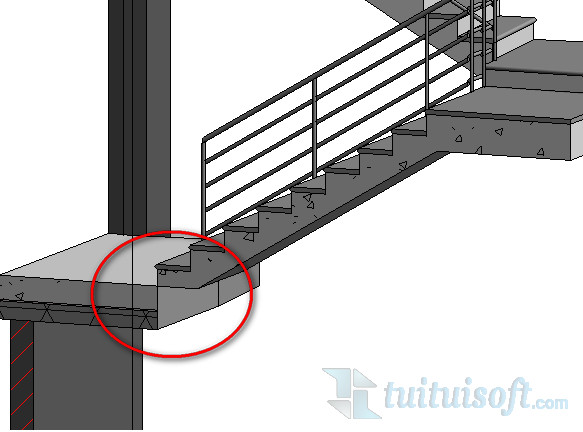 Revit楼梯与楼板连接处的处理