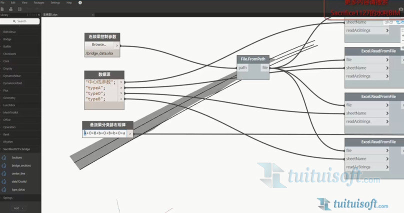 Dynamo+revit快速建立复杂变截面连续梁模型