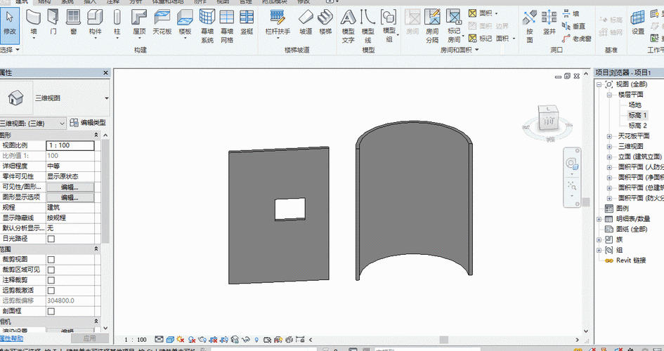 如何在Revit中对曲面墙进行开洞操作 - BIM,Reivt中文网