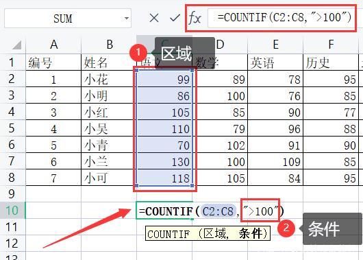 如何在Excel中使用COUNTIF函数进行计数 - BIM,Reivt中文网