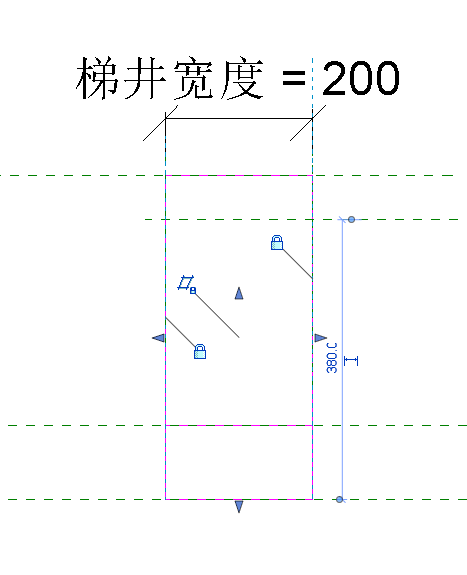 REVIT梯井宽度 REVIT梯井宽度