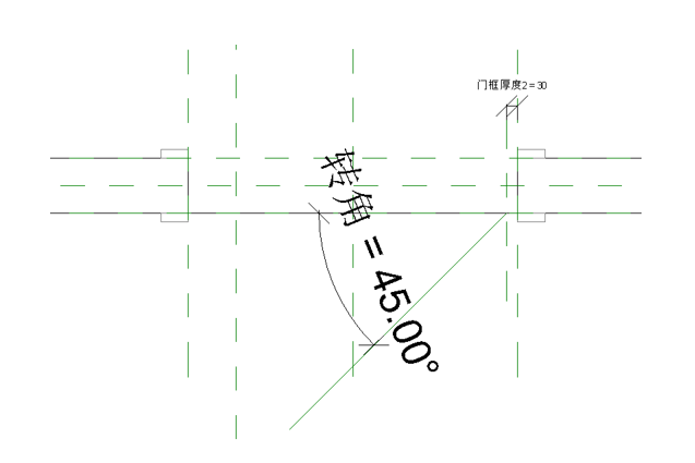 image.png 腿腿教学网-BIM等级考试二级建筑教程 |2.11 带角度平开门族实例